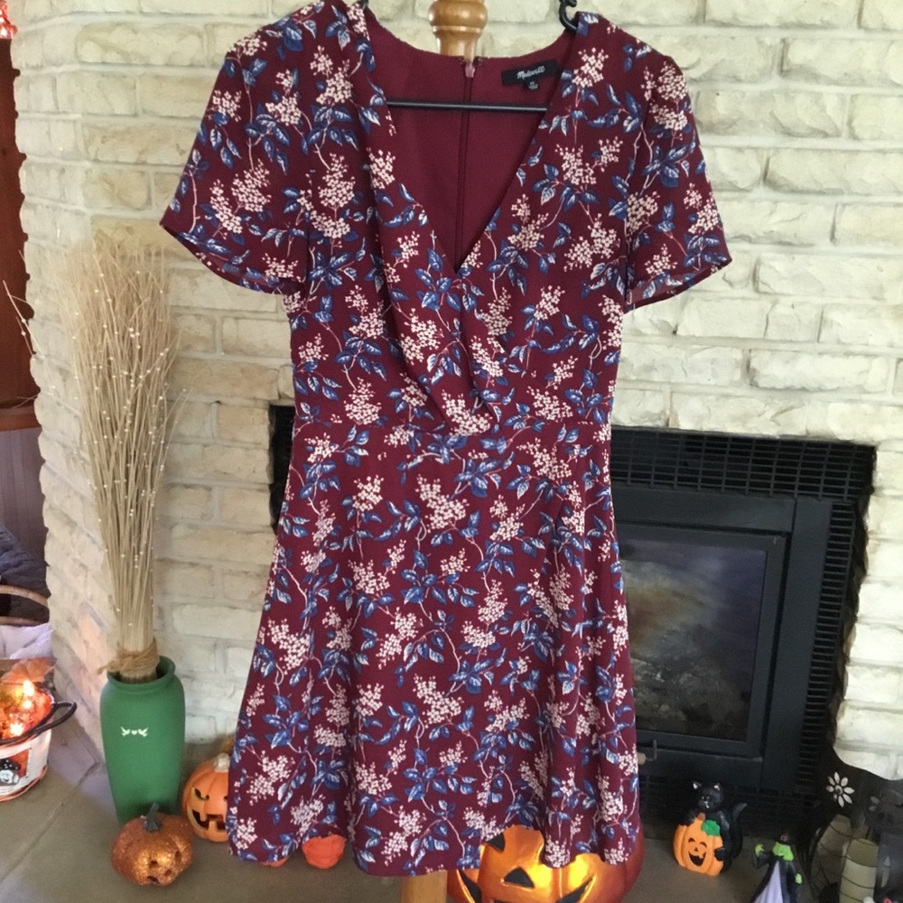 MADEWELL FAUX WRAP MINI DRESS
